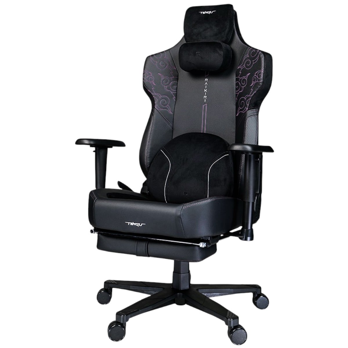 เก้าอี้เกมมิ่งพร้อมที่พักเท้า TENGUGAMINGGEARS RAIKIRI(CH-RK-PKF) สีชมพู_0